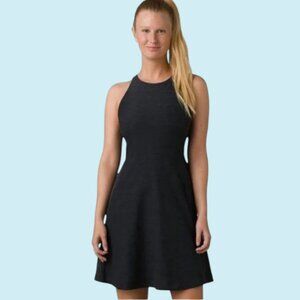 prAna Kimble Dress Women's Size XL Black Heather Athletic Built In Bra Comfort
